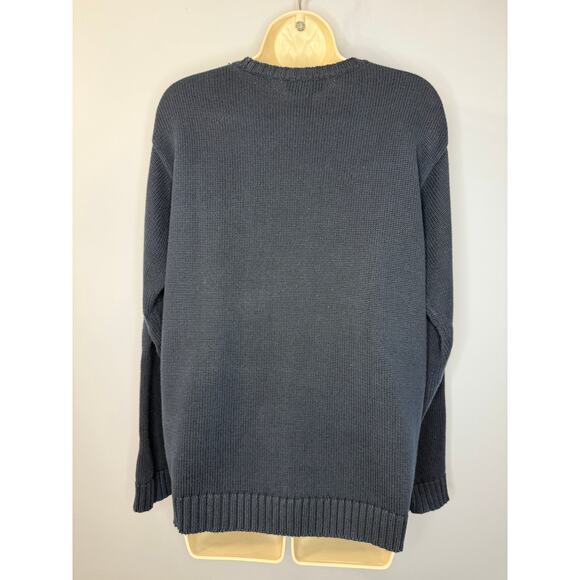 Lauren Ralph Lauren Vintage Womens Blue Est 67 Logo Knit Sweater Sz S - Picture 8 of 9